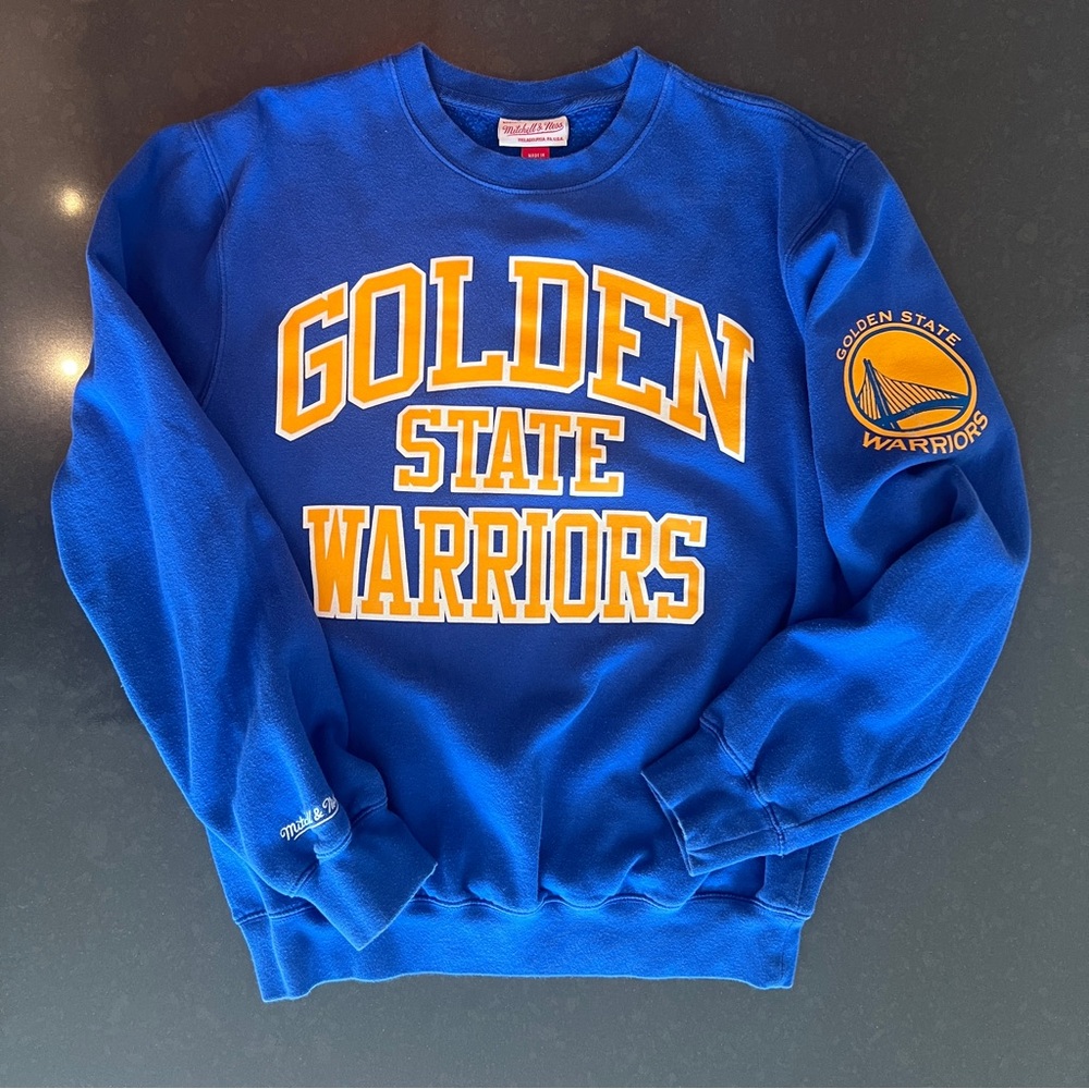 Blue Golden State Warriors Crew Neck Sweat Shirt Men’s M
